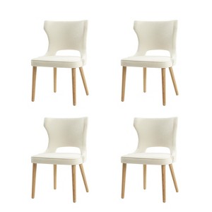 Leticia Mid-century Modern Wingback Dining Chair with Solid Wood Legs Set of 4|ARTFUL LIVING DESIGN - 1 of 4