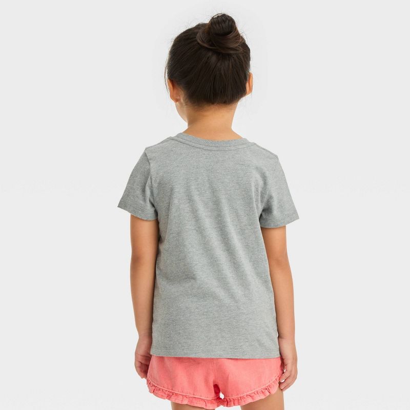 Toddler Girls' 'Friend Of The Earth' Short Sleeve T-Shirt - Cat & Jack™ Gray, 3 of 5