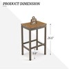 Outdoor Bar Stools Set of 2, 26 Inch All Weather HDPS Patio Counter Height Barstools with Back & Footrest, Aluminum Bar Stool Chairs - 2 of 2
