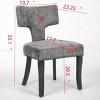 Mid-Century Modern Upholstered Dining Chairs Set of 2, Armless Chairs with Backrest and Metal Legs for Dining Room or Kitchen – The Pop Home - 4 of 4