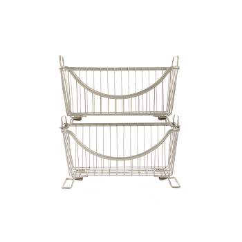 Spectrum Diversified Ashley Small Stacking Basket Ivory