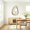 Spassway Asymmetrical Wall Mirror with Wood Frame Unique Irregular Mirror Wall Mounted Decor for Living Room Bathroom Bedroom Vanity Entryway Hallway - 2 of 4