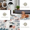 coucheta Washable Boho Area Rug, Multi-size Plant Animal Prints Ultra-Thin Soft Non Slip Stain Resistant Carpet, for Living Room, Bedroom, Dining - 3 of 4