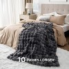 Fluffy Faux Fur Throw Blanket Fuzzy Soft Bubble Blanket for Couch Bed Sofa Chair Faux Fur Decor Gifts for Home Bedroom Living Room Thick Warm Furry Co - 4 of 4