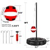 PLAYAPUT Portable Tetherball Complete Outdoor Game Set with Base, Ball, Pump, Cord & Stakes , Red - 3 of 4