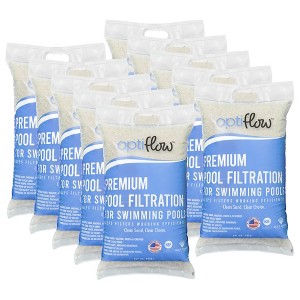 OptiFlow 50Lb Premium Pool Filtration Angular Sand Pure Silica Formula, 10 Pack - 1 of 4