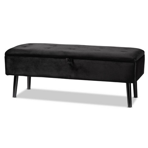 Caine Velvet Wood Storage Bench Baxton Studio Target