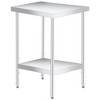 Stainless Steel Table, 2 Tier Small Commercial Kitchen Prep Table , Adjustable Storage Shelf, Glooves & Dishcloth, for Home Restaurant Kitchen - 3 of 4