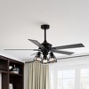 Parrot Uncle 52" Industrial Matte Black Indoor Reversible Ceiling Fan - 2 of 4