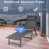 Costway Patio Chaise Lounge Chair Recliner Aluminum Adjustable Headrest Pillow - 4 of 4