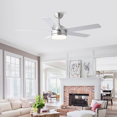 46 Modern Ceiling Fan with Light and Remote,Dual Side Blades,Reversible DC Motor