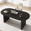 GustoWave 70.8 Inch Oval Computer Desk, Long Large Executive Desk Wooden Home Office Desk, Writing Table Computer Table for Home Office - 2 of 4