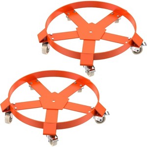 Acekool 55 Gallon Drum Dolly, 1000 lbs Capacity, Steel Frame Barrel Cart with 4 Swivel Casters & Brakes, for Warehouse and Industrial Use - 1 of 4