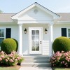 Lirago 36 x 80 Left Hand Inswing White Fiberglass Front doors with Brickmould 6-9/16" Vinyl Frame Low-E Glass - 4 of 4