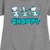 - Peanuts - Snoopy Graphic Short Sleeve Fleece Dress - 2 of 4