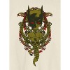 Batman Bat Mask With Three Skulls Men's Natural Crew Neck Short Sleeve Tee - 2 of 3