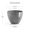 Ecopots Antwerp Durable Modern Round Indoor/Outdoor Recycled-Based Composite Flower Pot Planter - 2 of 4