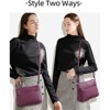 BEAFUP Women's Medium Crossbody Bag - A Stylish and Functional Shoulder Handbag with Multi-Zipper Pockets, Perfect for Everyday Use - 2 of 4