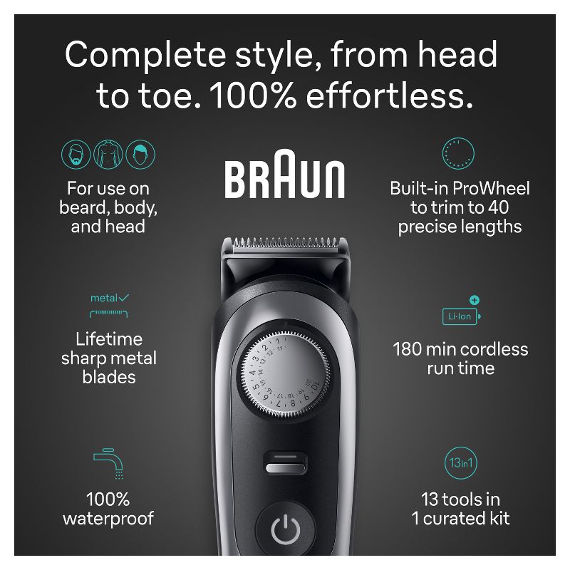 Braun Series 9 9440 All-In-One Style Kit 13-in-1 Grooming Kit with Beard Trimmer - 13ct, 3 of 10