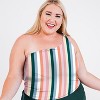 Calypsa Women's One Shoulder Layla Crop Swim Top WIth Built In Bra - 4 of 4