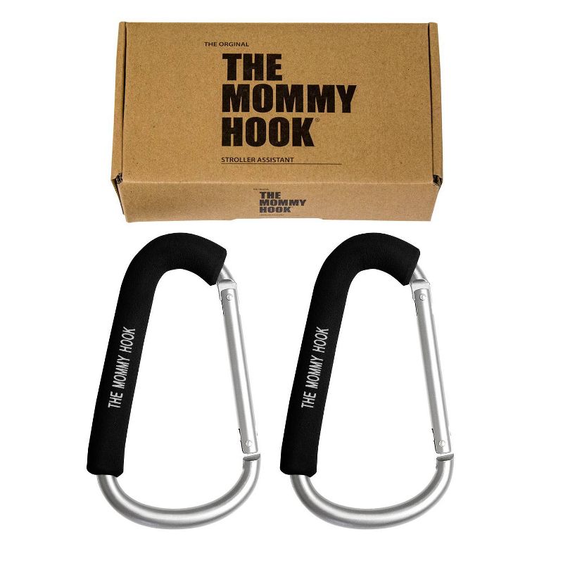 The Mommy Hook Stroller Accessory - 2pk Silver/Black, 3 of 8
