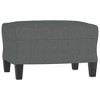vidaXL 3 Piece Sofa Set with Versatile Footstool - Dark Gray Fabric Upholstery - Sturdy Plywood and Metal Frame - Comes with Decorative Roll Pillows. - 4 of 4
