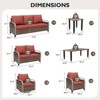 EAGLE PEAK Wicker Outdoor Patio Conversation Set, Swivel Rocker Chairs, 3-Seat Sofa, Loveseat, Table, 8 Pieces - 3 of 4