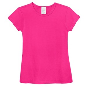 City Threads USA-Made Organic Girls Cotton Soft Jersey Cap Sleeve Crew Tee - 1 of 4
