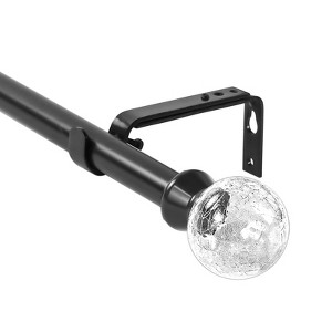 1 inch Diameter Crackle Glass Adjustable Single Drapery Curtain Rod - 1 of 1