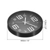 Unique Bargains Decorative Silent Non-Ticking Sweep Movement 3D Numbers Wall Clock 12 Inch - 2 of 4