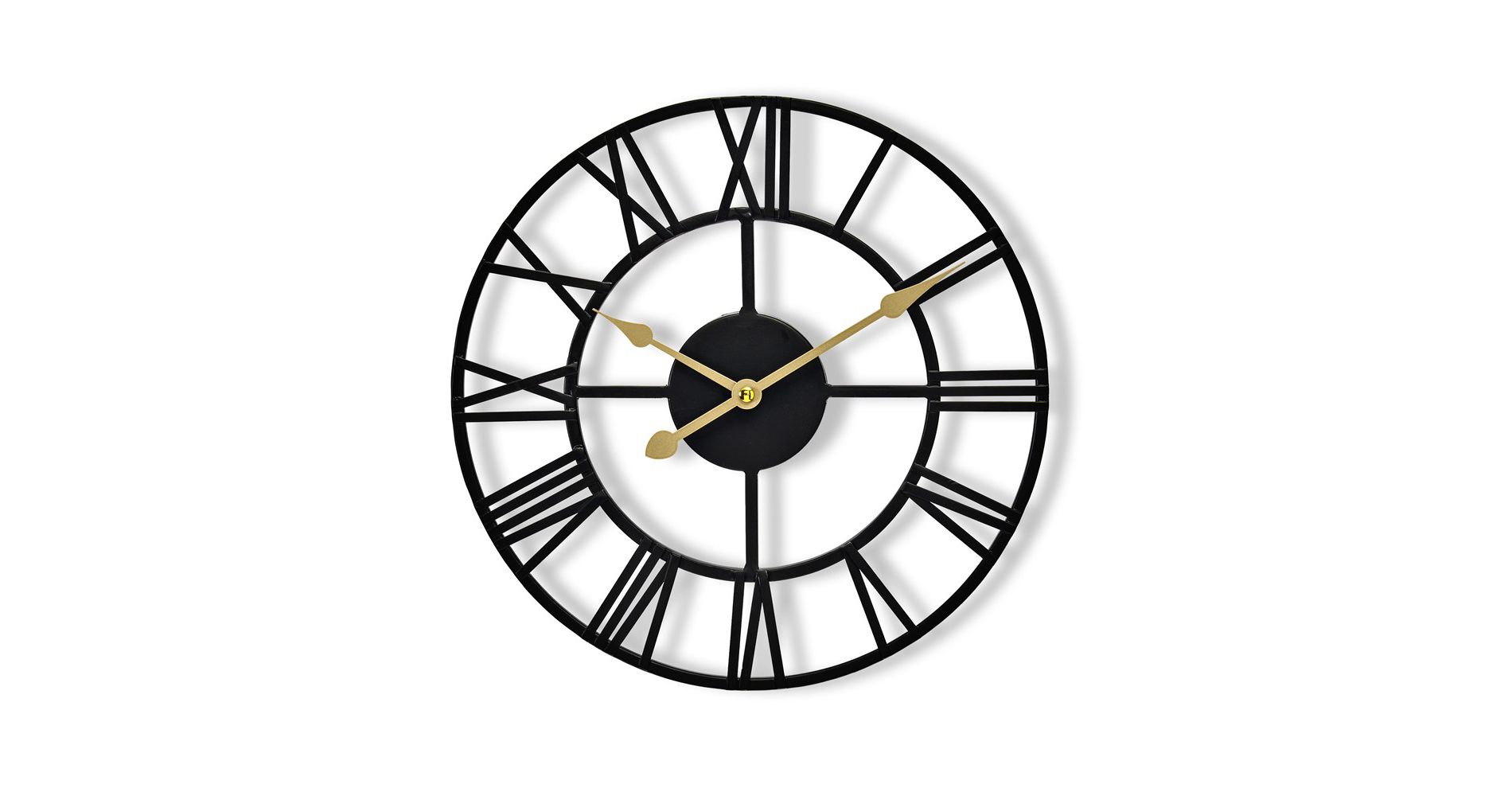 Sorbus Wall Clock for Living Room Decor - Roman Numeral Wall Clock for Kitchen - 12 inch Wall Clock Decorative (Black)
