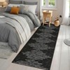 Modern Striped Rug for Living Room, Large Non-Slip Low Pile Diamond Washable Rugs, Stain-Resistant Contemporary Geometric Soft Indoor Carpet - 3 of 4
