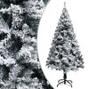 vidaXL Christmas Tree Artificial Tree with Stand and Flocked Snow Green PVC - 4 x 2 ft - 2 of 4
