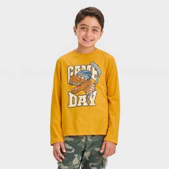 Boys' Long Sleeve 'Hockey Dino' Graphic T-Shirt - Cat & Jack™ Yellow