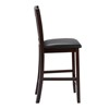 Tangkula Set of 4 Bar Stools Counter Height Pub Chairs w/ PU Leather Seat&Rubber Wood Legs - 4 of 4