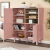 VYNXARIA Chic Multifunctional Storage Cabinet with Leather Handles - 2 of 4