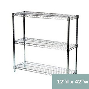 Shelving.com Chrome Wire Shelving with 3 Tier Shelves - - 1 of 3