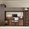 Queen Size Loft Bed with Wardrobe, Desk & USB Headboard Storage, Space-Saving Loft Bed - ModernLuxe - 3 of 4