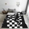 SKA Music Style Flannel Throw Blanket, Contemporary Black White Checkered Design, Perfect Gift for Music Lovers, Christmas Gift. - 2 of 4