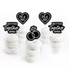 Big Dot of Happiness Mr. and Mrs. - Dessert Cupcake Toppers - Black and White Wedding or Bridal Shower Clear Treat Picks - Set of 24 - 2 of 4