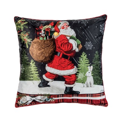 C&F Home 18" x 18" Santa Memories Light-Up LED Christmas Holiday Throw Pillow