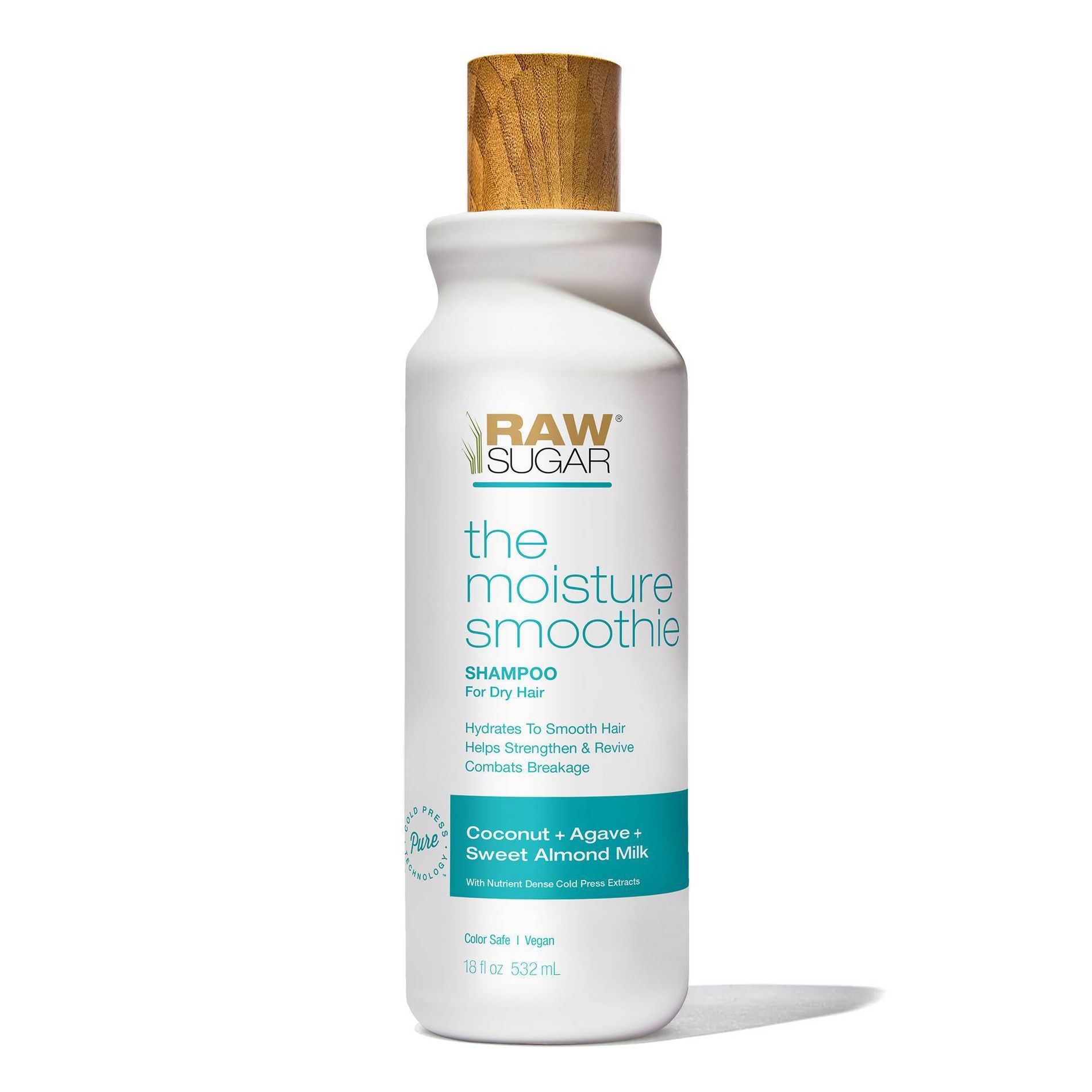 Raw Sugar The Moisture Smoothie Shampoo - Coconut + Agave + Sweet Almond Milk - 18 fl oz