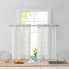 HLC.ME Joyce Lace Sheer Kitchen Cafe Curtain Tiers for Small Windows, Kitchen & Bathroom - Set of 2 - 2 of 4