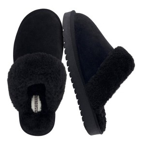 CUSHIONAIRE Hush Cozy Womens Slippers with Faux Fur Lining – Slip On  Comfortable Mule House Slippers for Women Indoor and Outdoor - 1 of 4