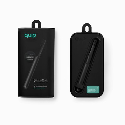 металлическая электрическая зубная щетка quip All-Black Edition