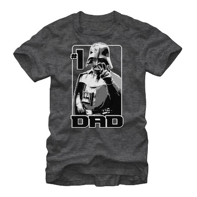 Men's Star Wars Vader Number One Dad T-shirt - Charcoal Heather