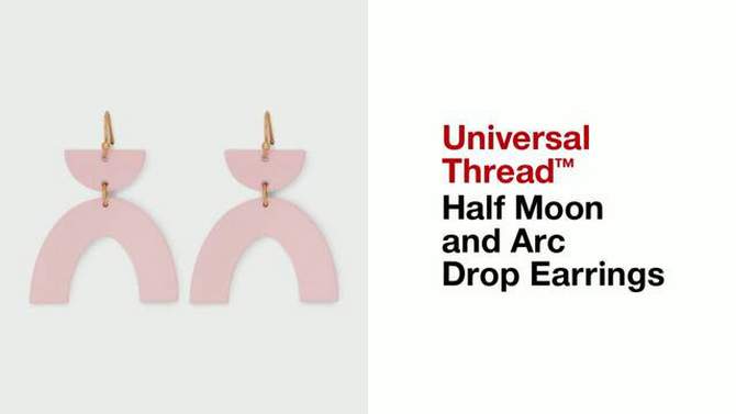 Half Moon and Arc Drop Earrings - Universal Thread™, 2 of 7, play video