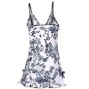 INSPIRE CHIC Women's Satin Lace Trim Sleepwear Nightgown Pajama Slip Dress - 2 of 4