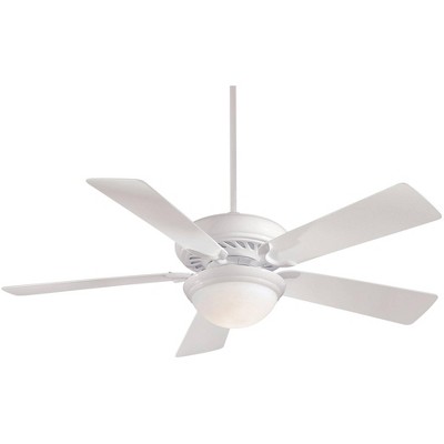 52" Minka Aire Modern Indoor Ceiling Fan with LED Light Remote Control White Opal Glass for Living Room Kitchen Bedroom Dining