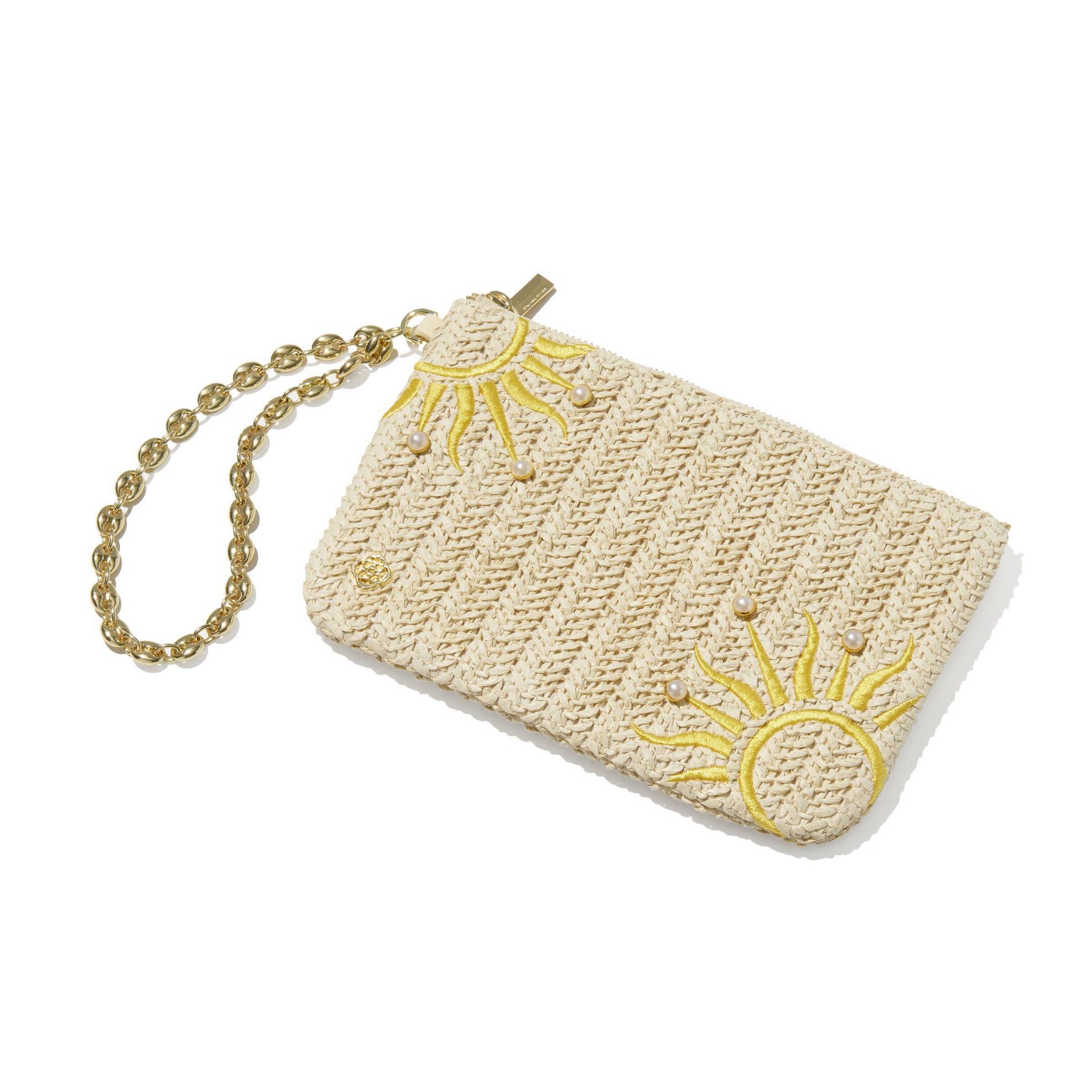 Kendra Scott Solana Pouch - Yellow/Natural One Size